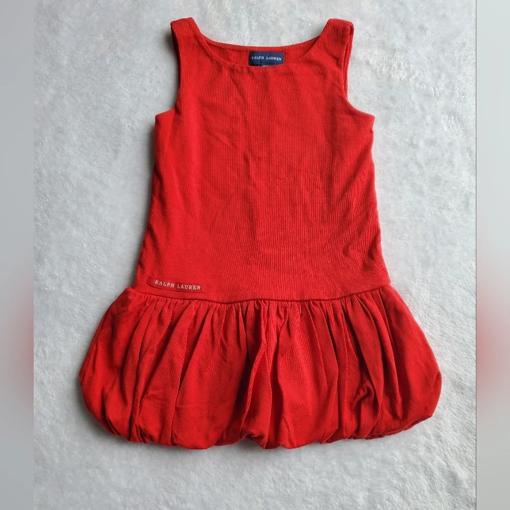 Ralph Lauren Bright Red Sleeveless Knit Dress
